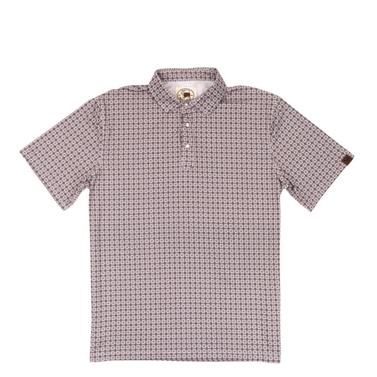 Lazy J Ranch Men's Print Performance Polo Shirt - Purple