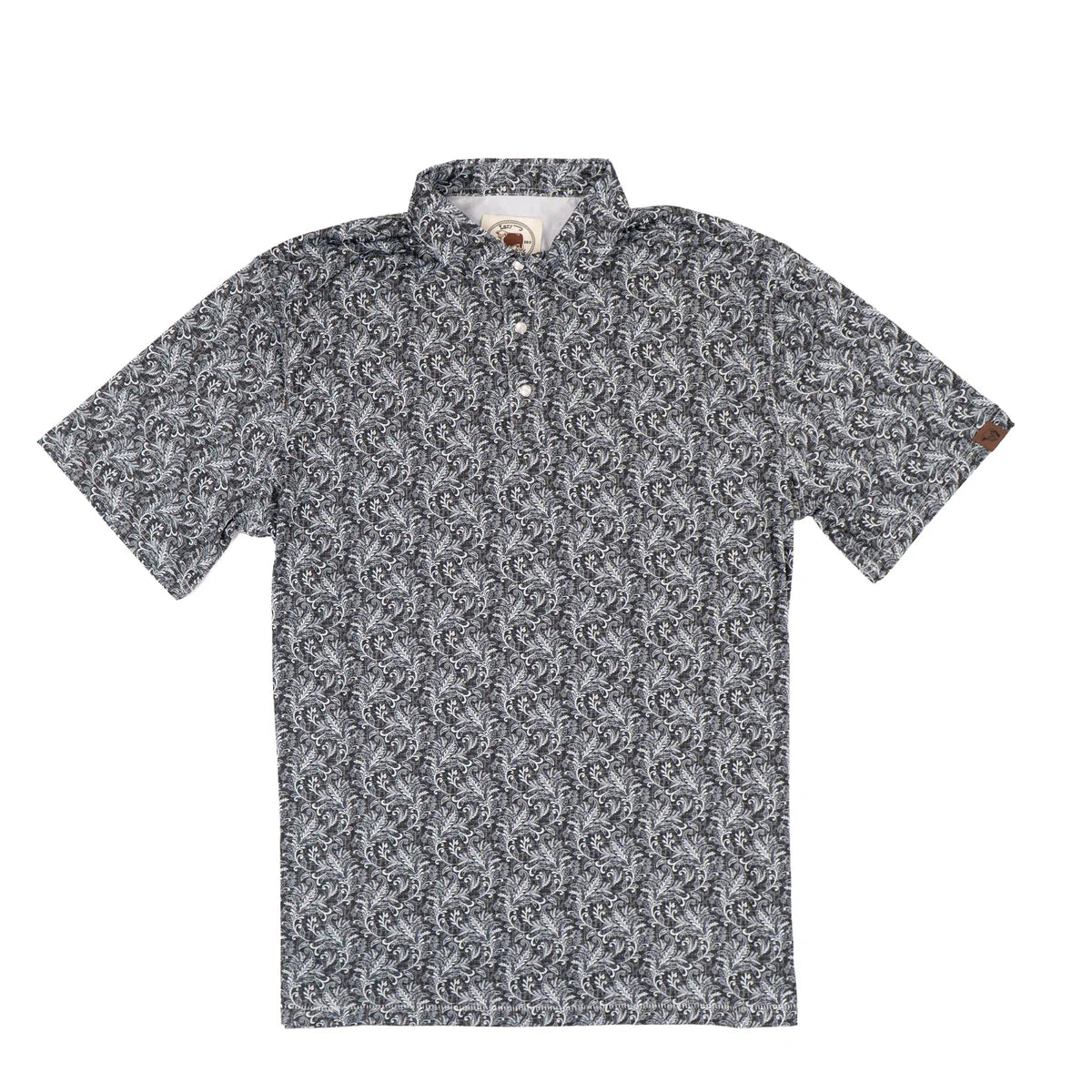 Lazy J Ranch Men's Paisley Performance Polo Shirt - Black