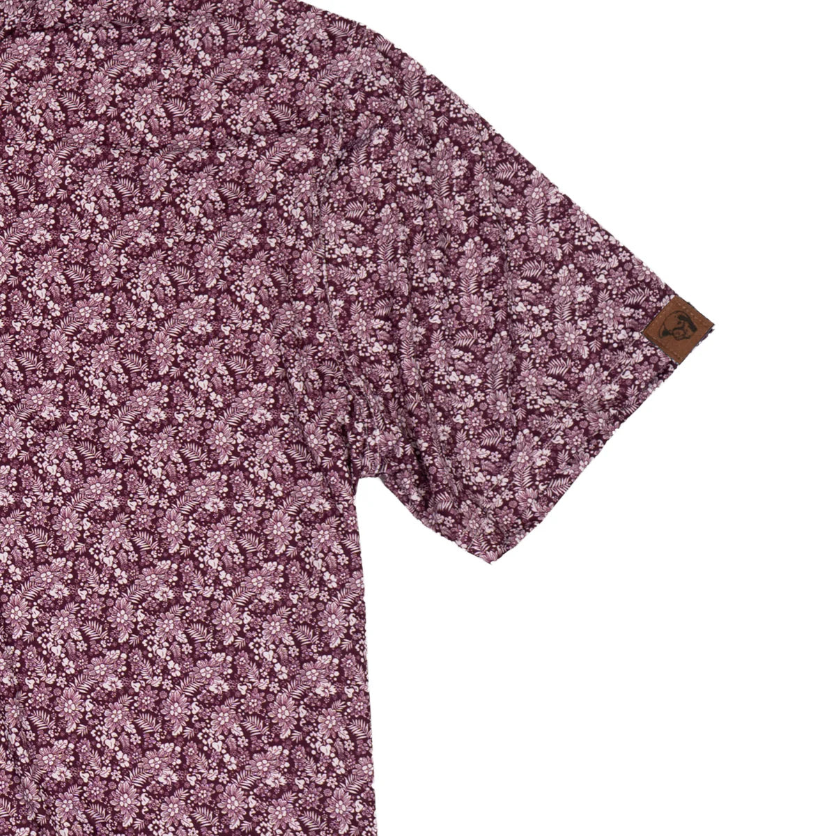Lazy J Ranch Men's Floral Performance Polo Shirt - Purple