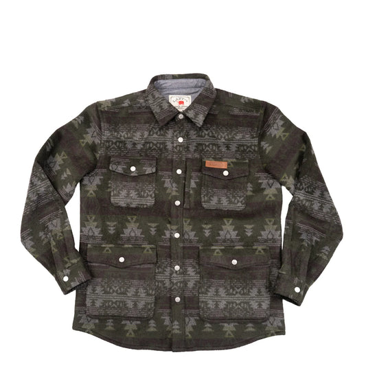 Lazy J Ranch Men's Aztec Print Jacket - Green