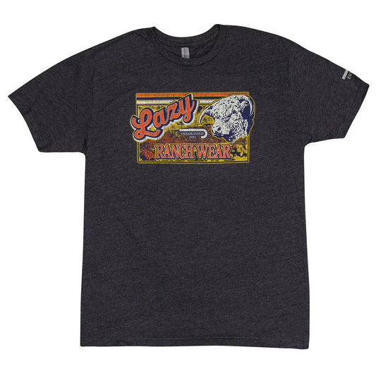 Lazy J Ranch Retro Ranch Short Sleeve T-Shirt - Dark Grey