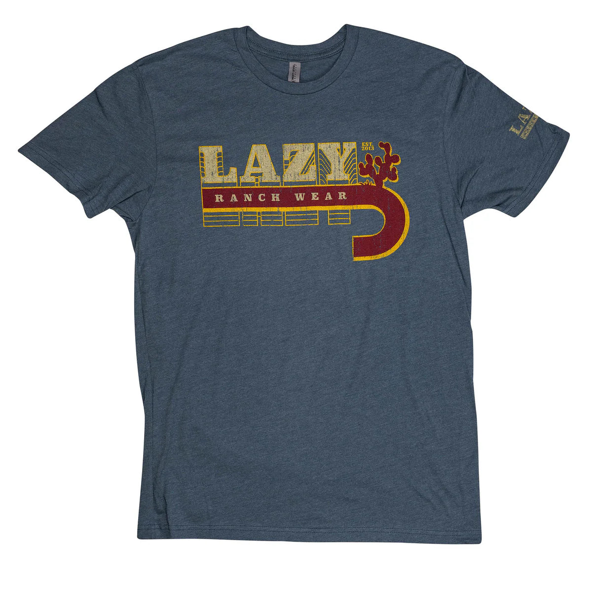 Lazy J Ranch Vintage Short Sleeve T-Shirt - Blue