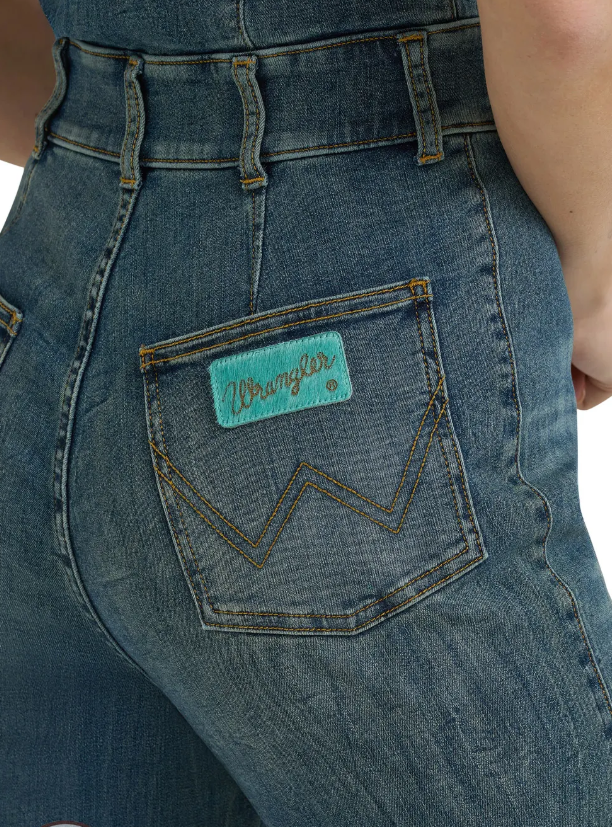 Lainey Wilson x Wrangler Sleeveless Denim Flare Catsuit