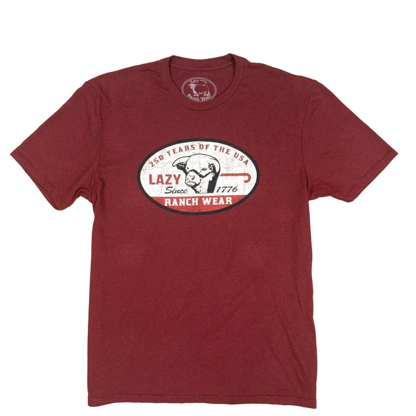 Lazy J Ranch 1776 Short Sleeve T-Shirt - Red