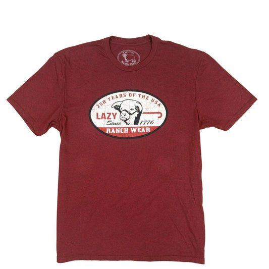 Lazy J Ranch 1776 Short Sleeve T-Shirt - Red