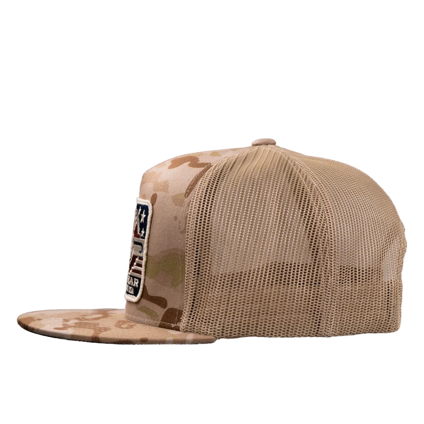 Lazy J Ranch Camo & Tan Freedom Classic Five Panel Trucker Hat