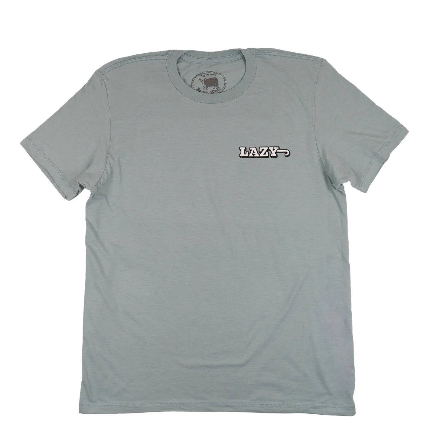 Lazy J Ranch Feed Yard Short Sleeve T-Shirt - Sage Blue