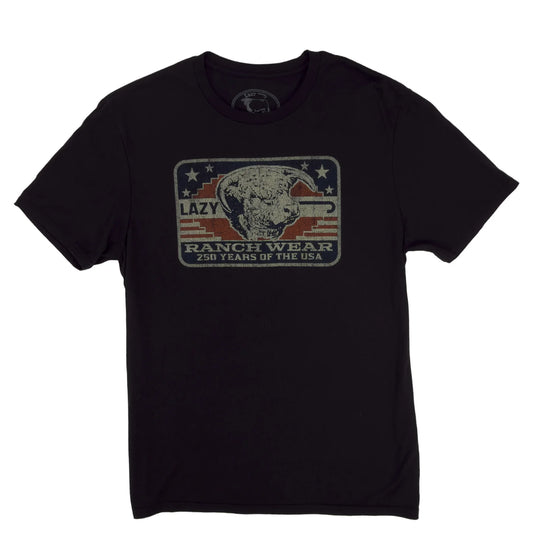 Lazy J Ranch Freedom Short Sleeve T-Shirt - Black