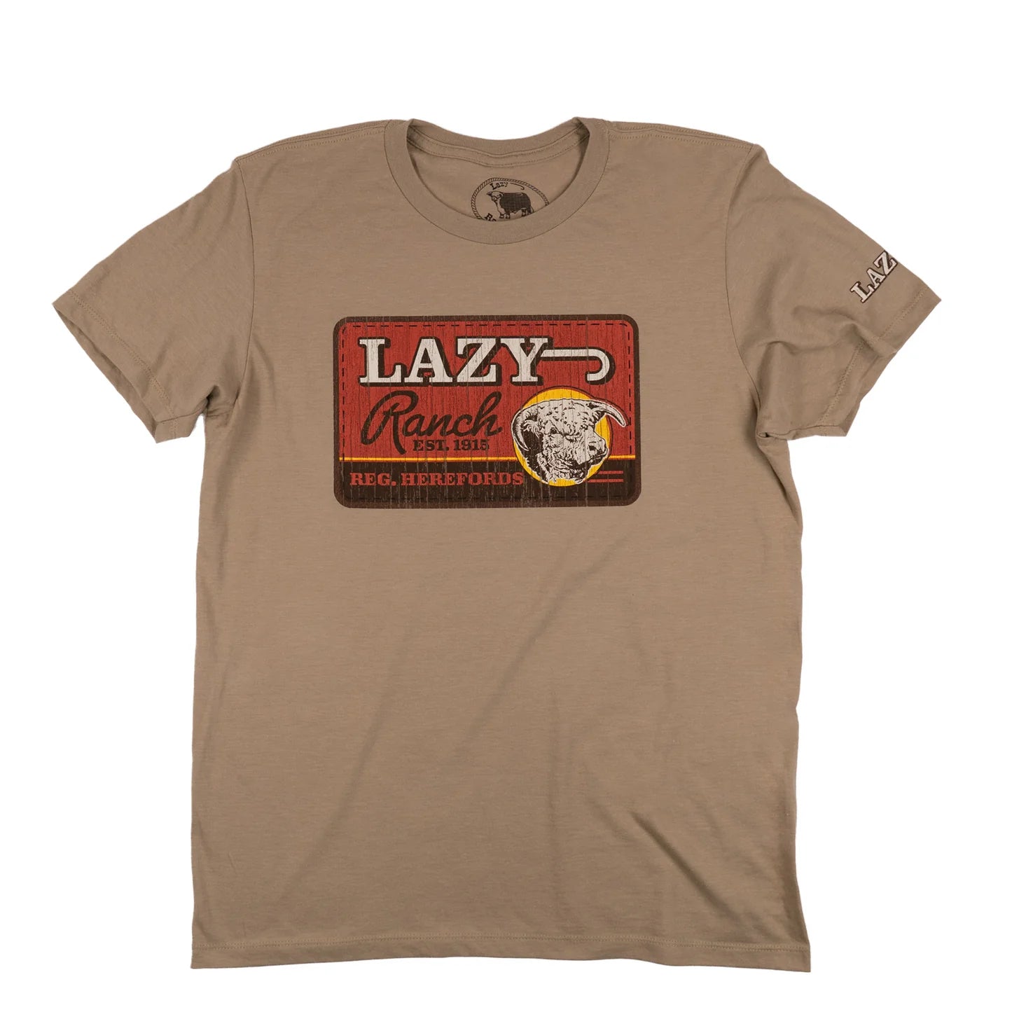 Lazy J Ranch Hard Day Short Sleeve T-Shirt - Tan