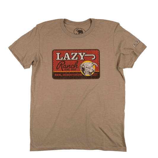 Lazy J Ranch Hard Day Short Sleeve T-Shirt - Tan