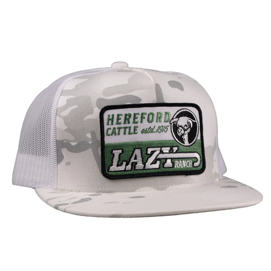 Lazy J Ranch White Camouflage Shafter Classic Five Panel Trucker Hat