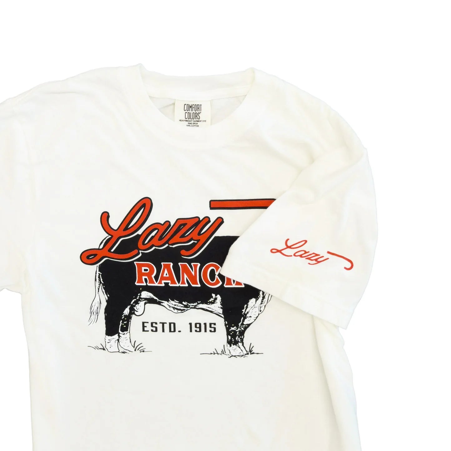 Lazy J Ranch Women's Beefmaker Cropped Short Sleeve T-Shirt - White