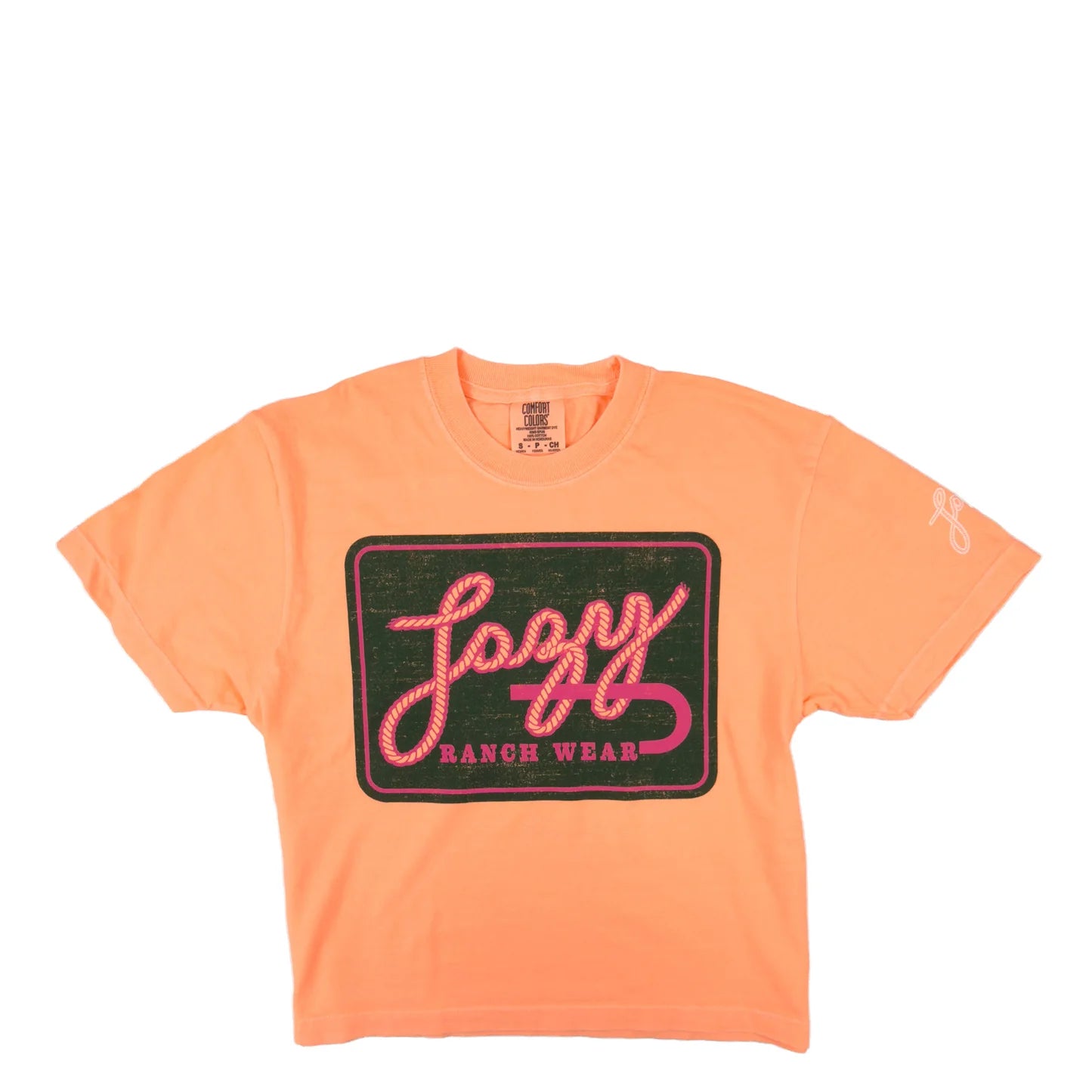 Lazy J Ranch Women's Breakaway Cropped Short Sleeve T-Shirt - Orange