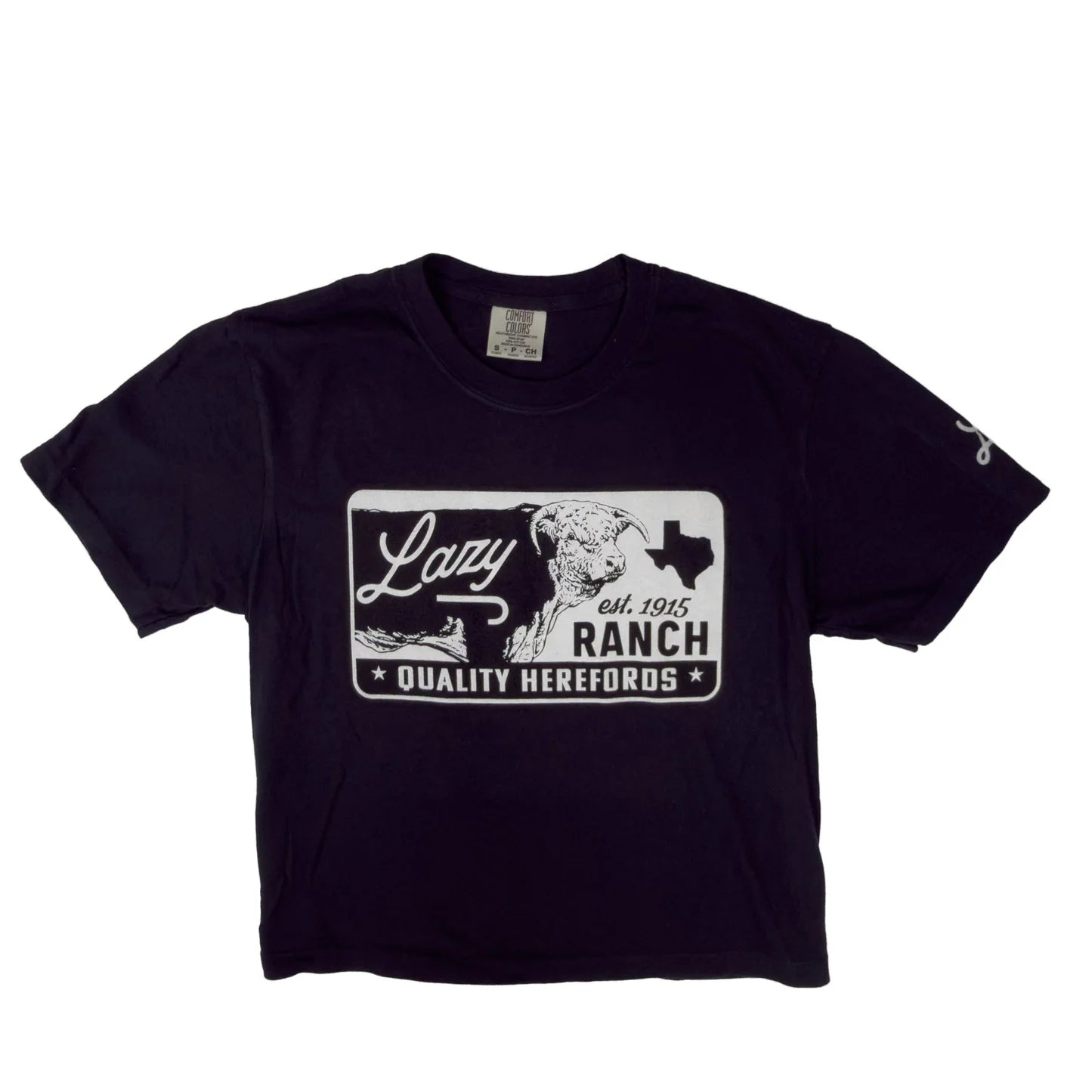 Lazy J Ranch Women's Legado Cropped Short Sleeve T-Shirt - Black