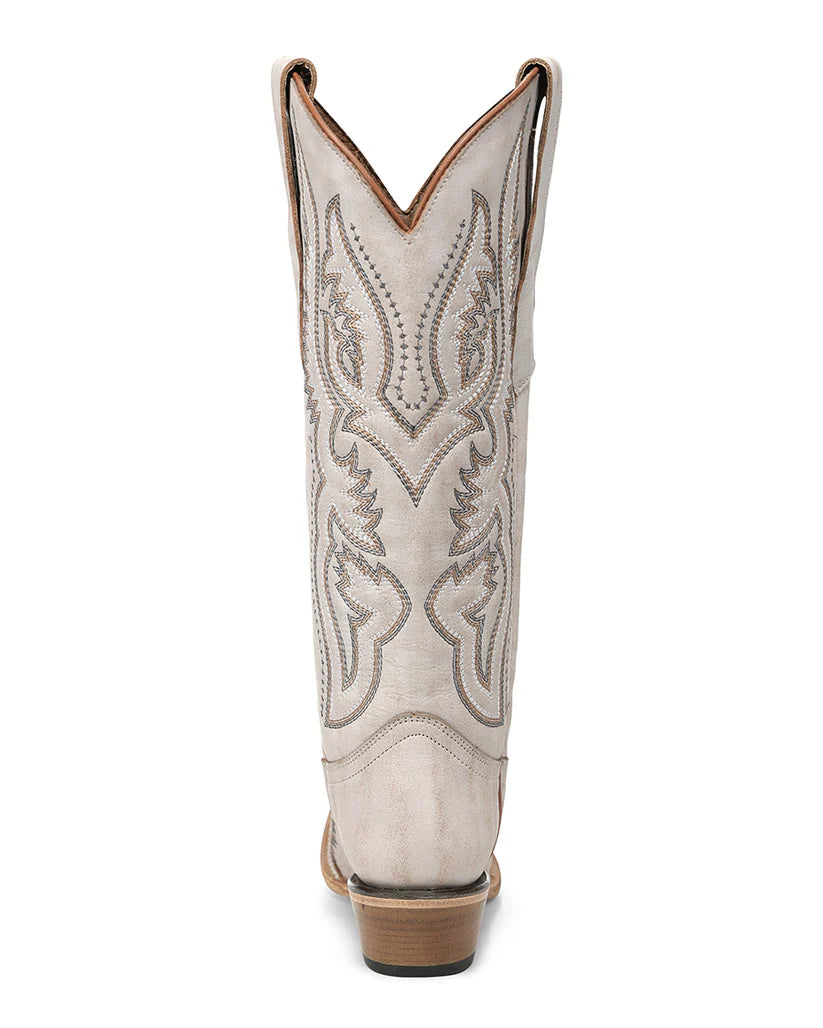 Circle G by Corral Ladies White Embroidery Triad Tall Top Western Boot