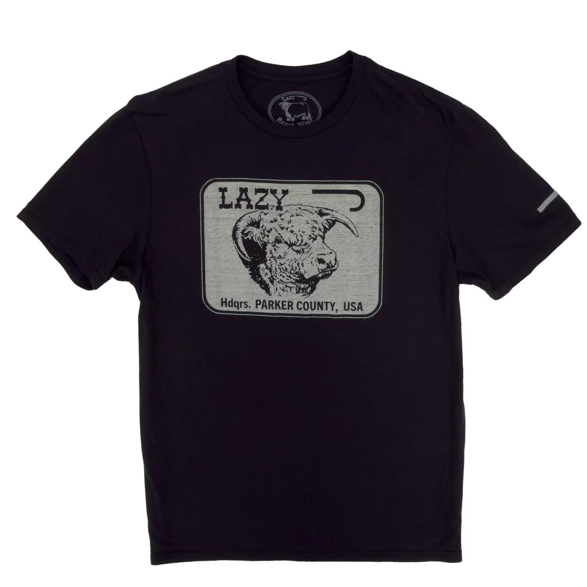 Lazy J Ranch Parker County Short Sleeve T-Shirt - Black