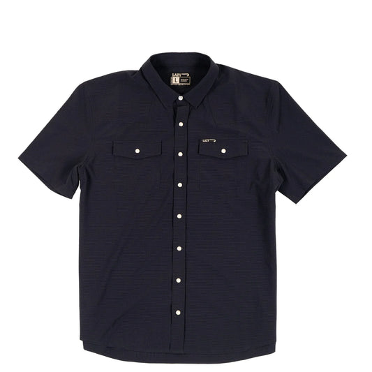 Lazy J Airflow Pearl Snap - Black