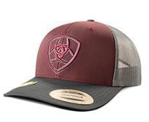Ariat Cap Two Tone Shield Burgundy
