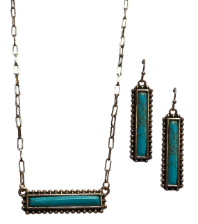 Blazin Roxx Necklace and Earrings Set Turquoise