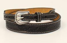 Twister Hatband Floral Tooled Black