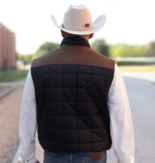 Lazy J Ranch Men's Lightweight Relaxed Fit Vest - Brown