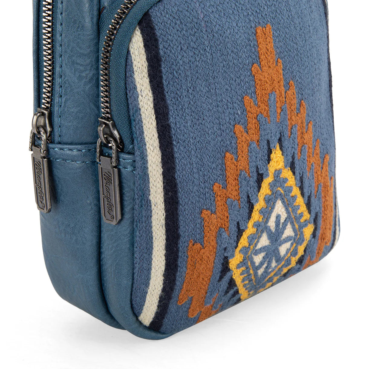 WG174-210 Wrangler Southwestern Knitted Sling Bag - Jean