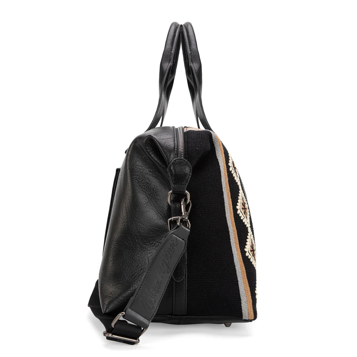 WG174-5110 Wrangler Southwestern Print Duffle Bag - Black