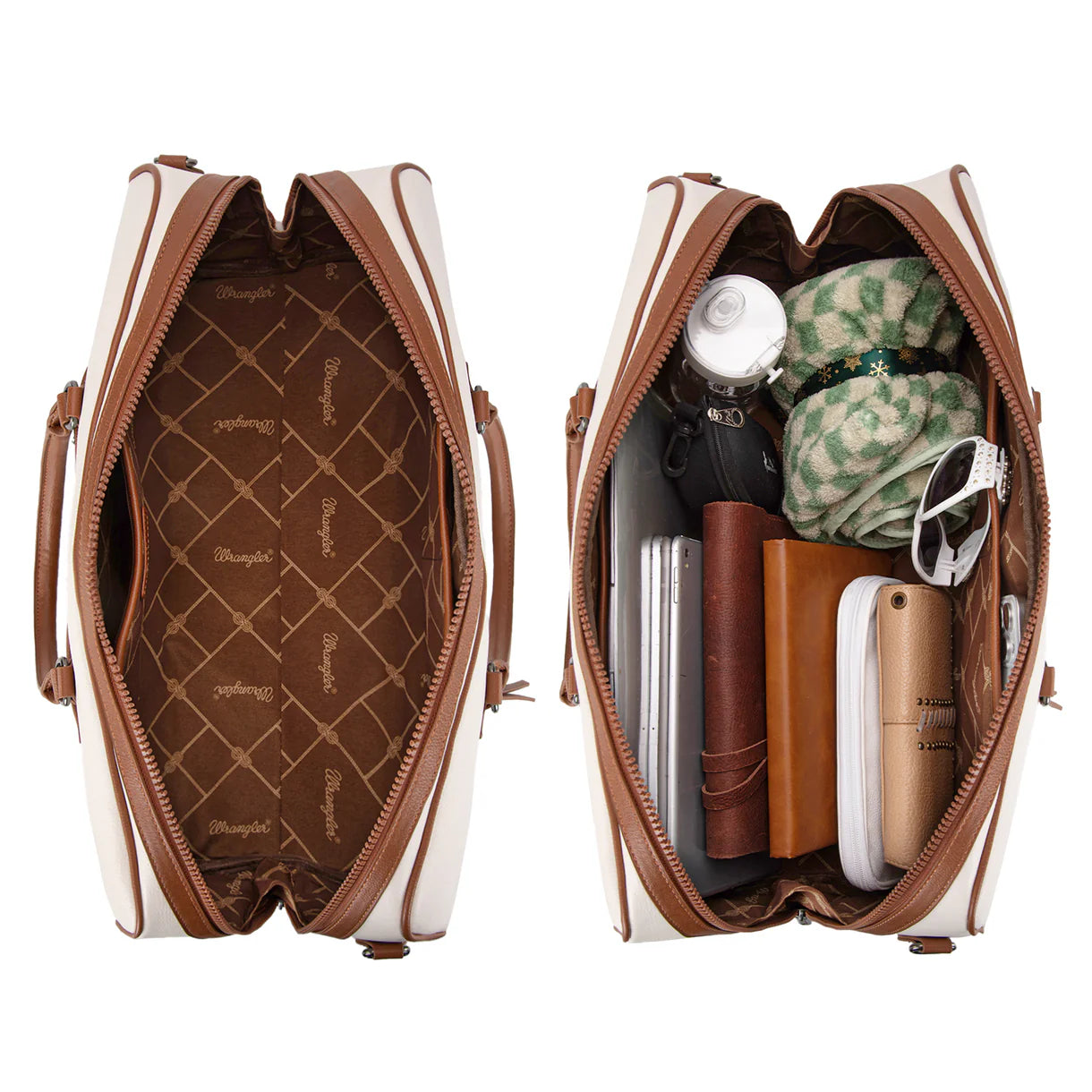 WG185-5110 Wrangler Whipstitch Collection Duffle Bag -Beige
