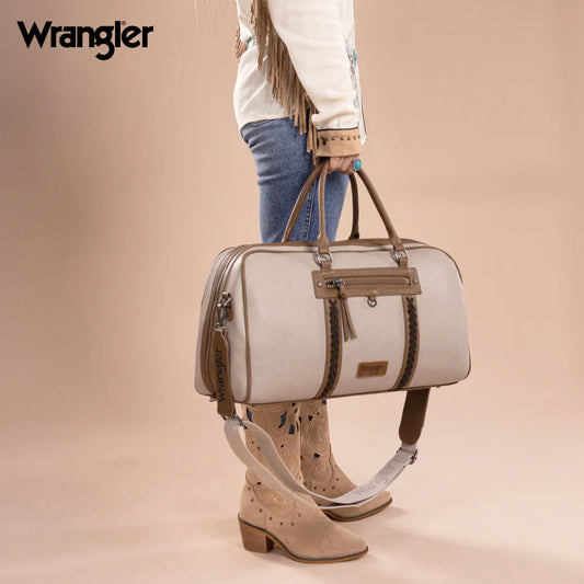 WG185-5110 Wrangler Whipstitch Collection Duffle Bag -Light Grey