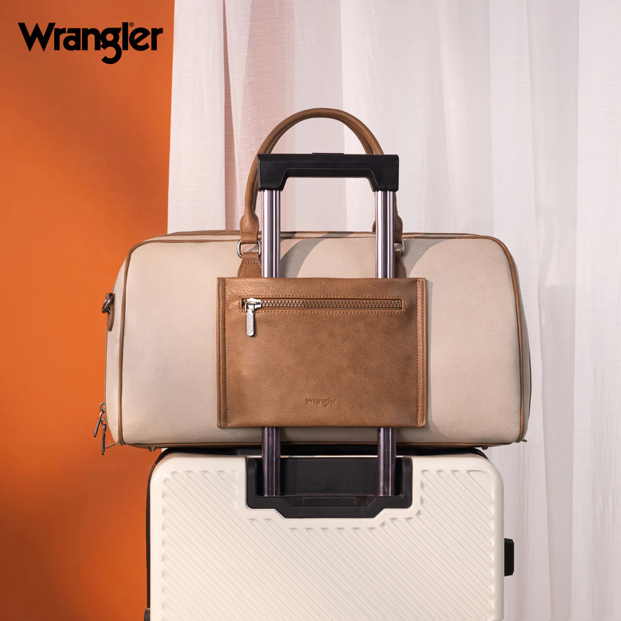 WG185-5110 Wrangler Whipstitch Collection Duffle Bag -Light Grey