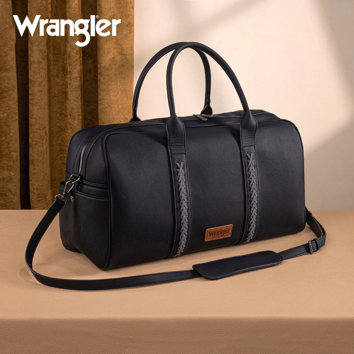 WG262-5110 Wrangler Whipstitch Collection Duffle Bag -Black