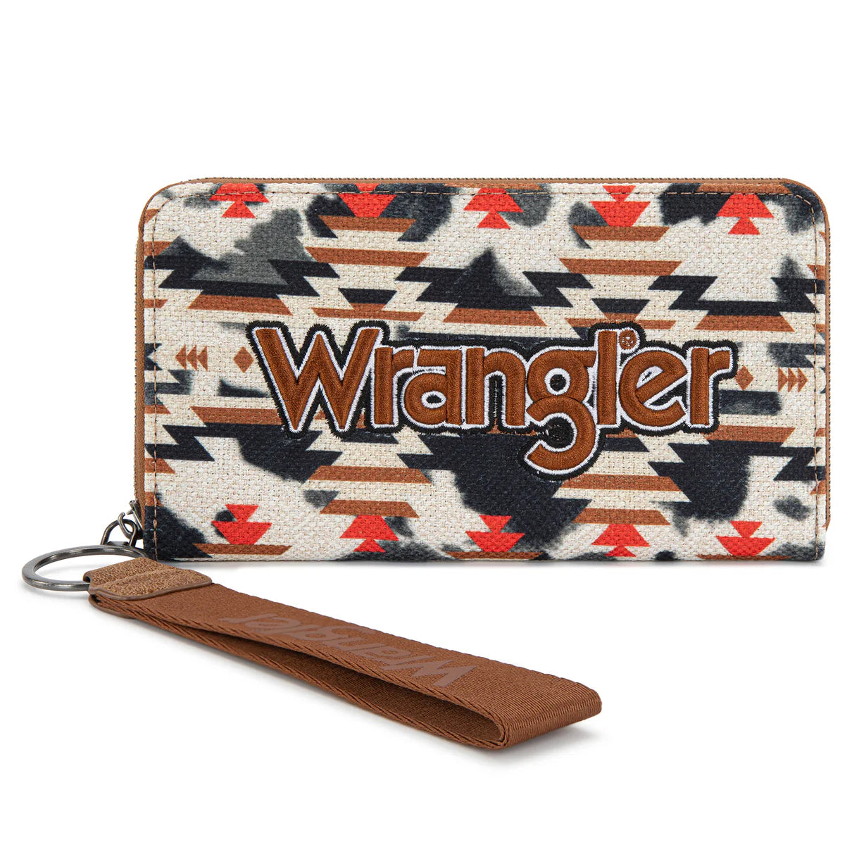 WG302-W006BR Wrangler Aztec Print Wallet - Brown