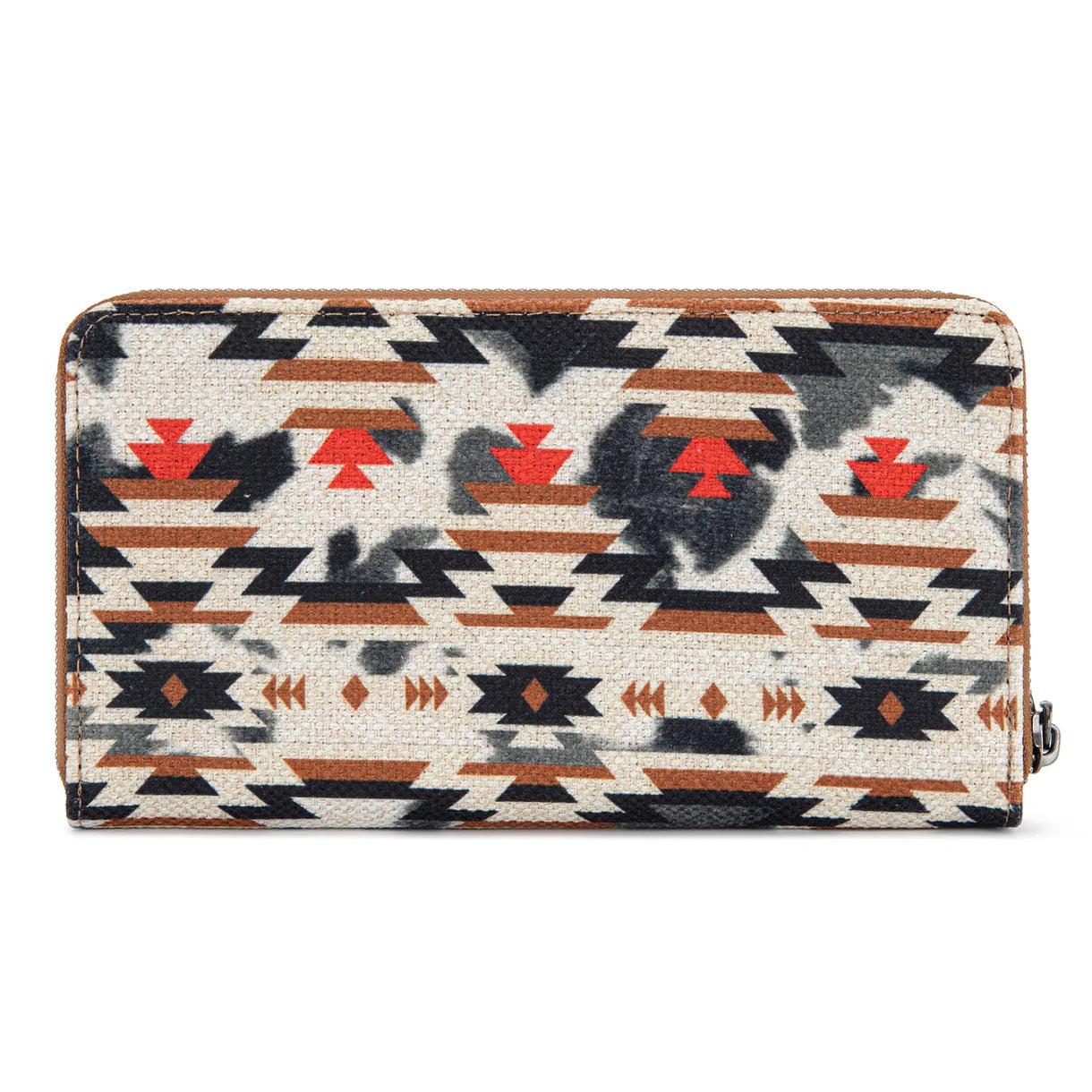 WG302-W006BR Wrangler Aztec Print Wallet - Brown