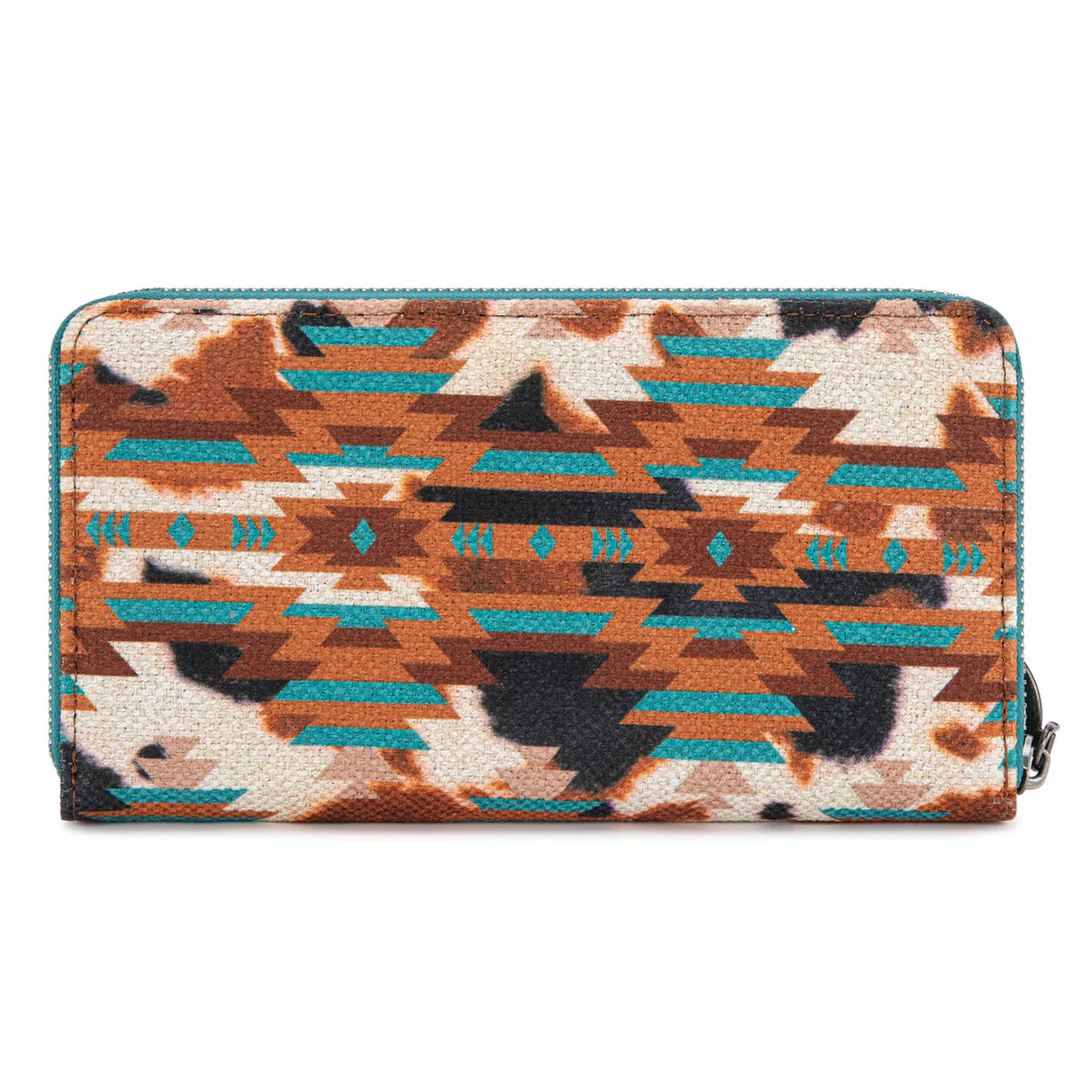 WG302-W006TQ Wrangler Aztec Print Wallet - Turquoise