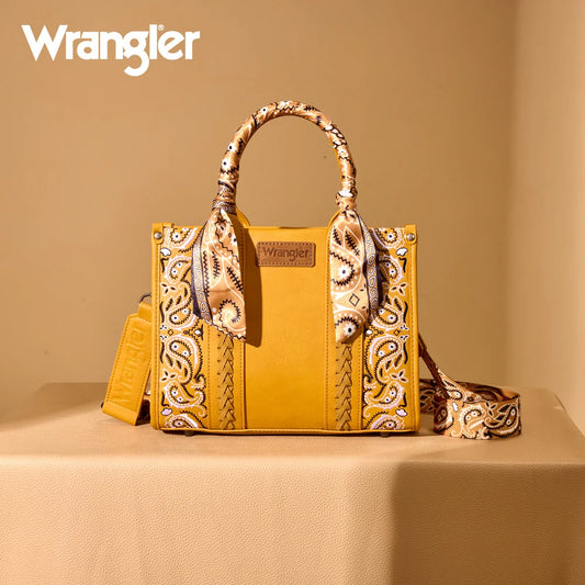 Wrangler Braided Paisley Bandana Tote Bag - Yellow