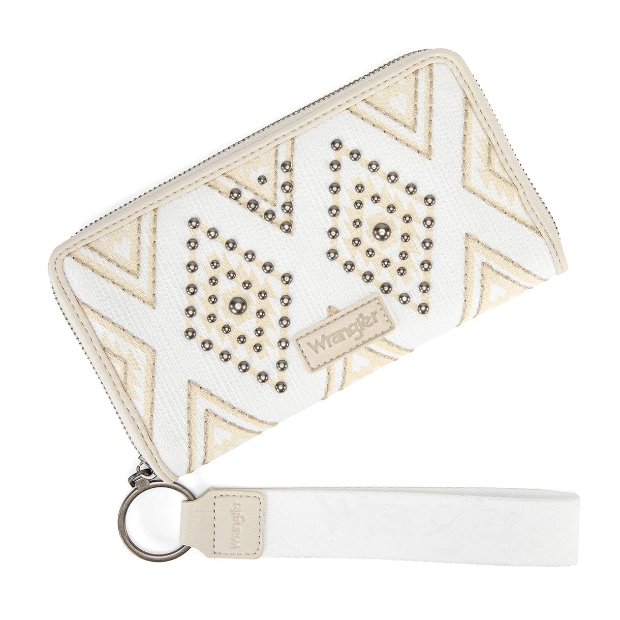 Wrangler Aztec Studded Wallet/Wristlet - Beige