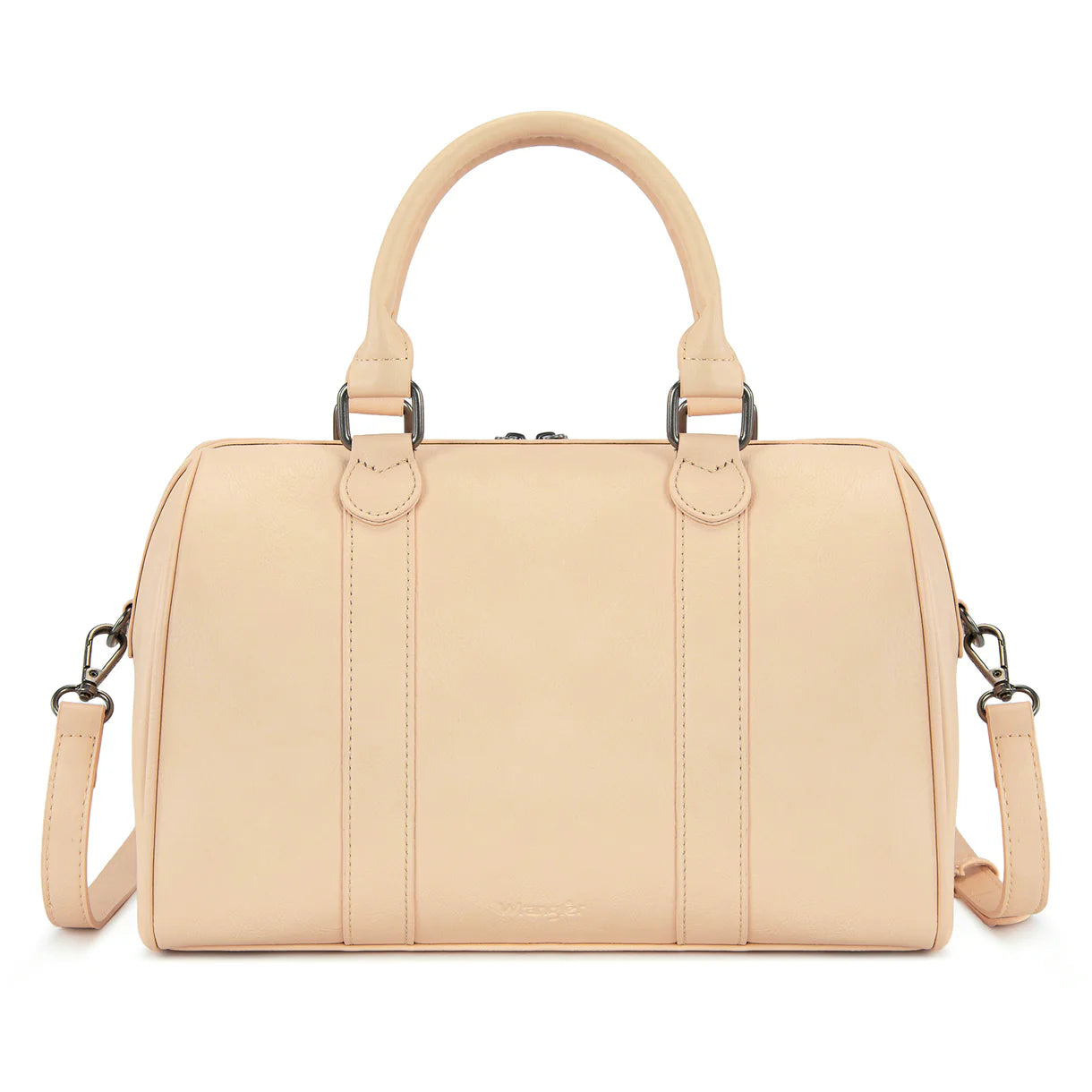 WG449-5112 Wrangler Stitch Detail Classic Barrel Satchel/Crossbody -Tan