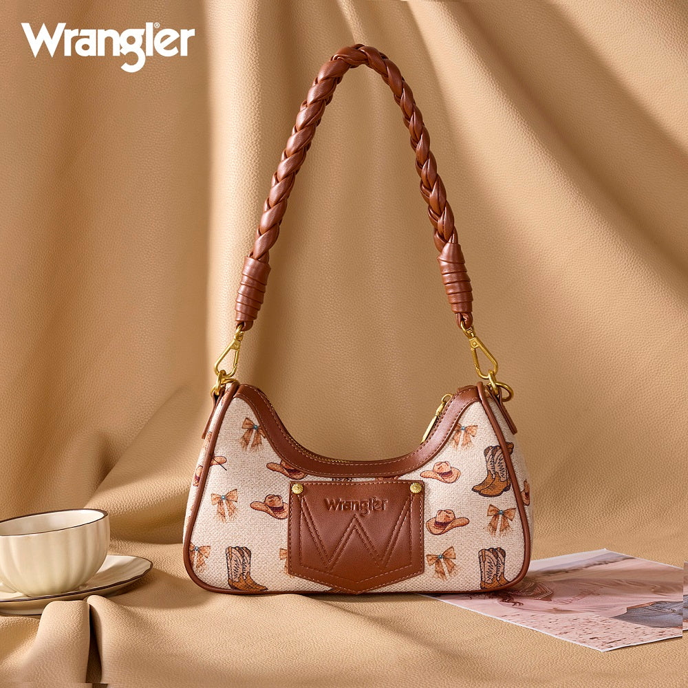 Wrangler Western Cowgirl Print Shouleder Bag - Tan