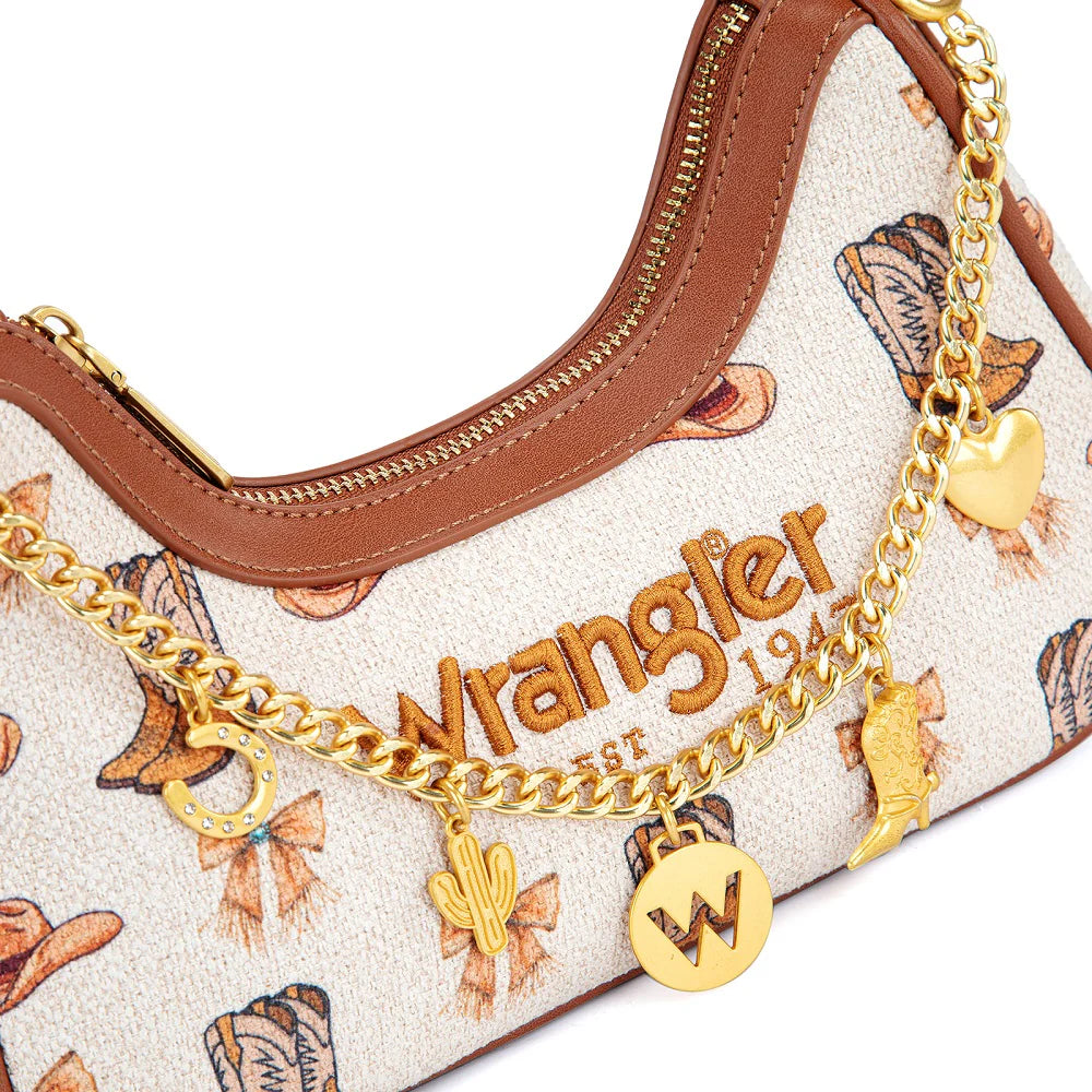 Wrangler Western Cowgirl Print Shouleder Bag - Tan