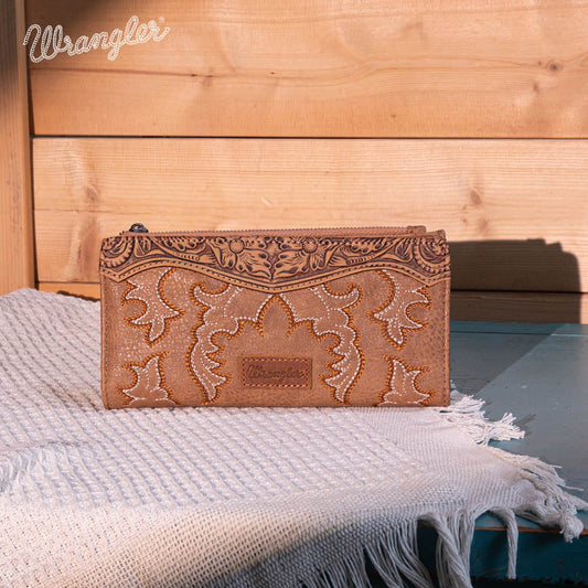 Wrangler Embroidered Bi-Fold Wallet - Khaki