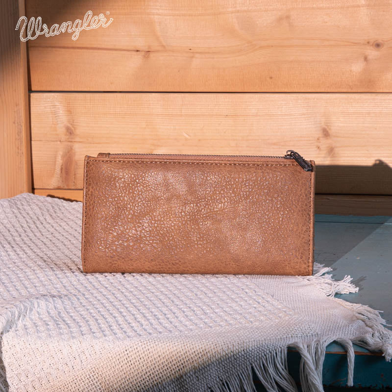 Wrangler Embroidered Bi-Fold Wallet - Khaki