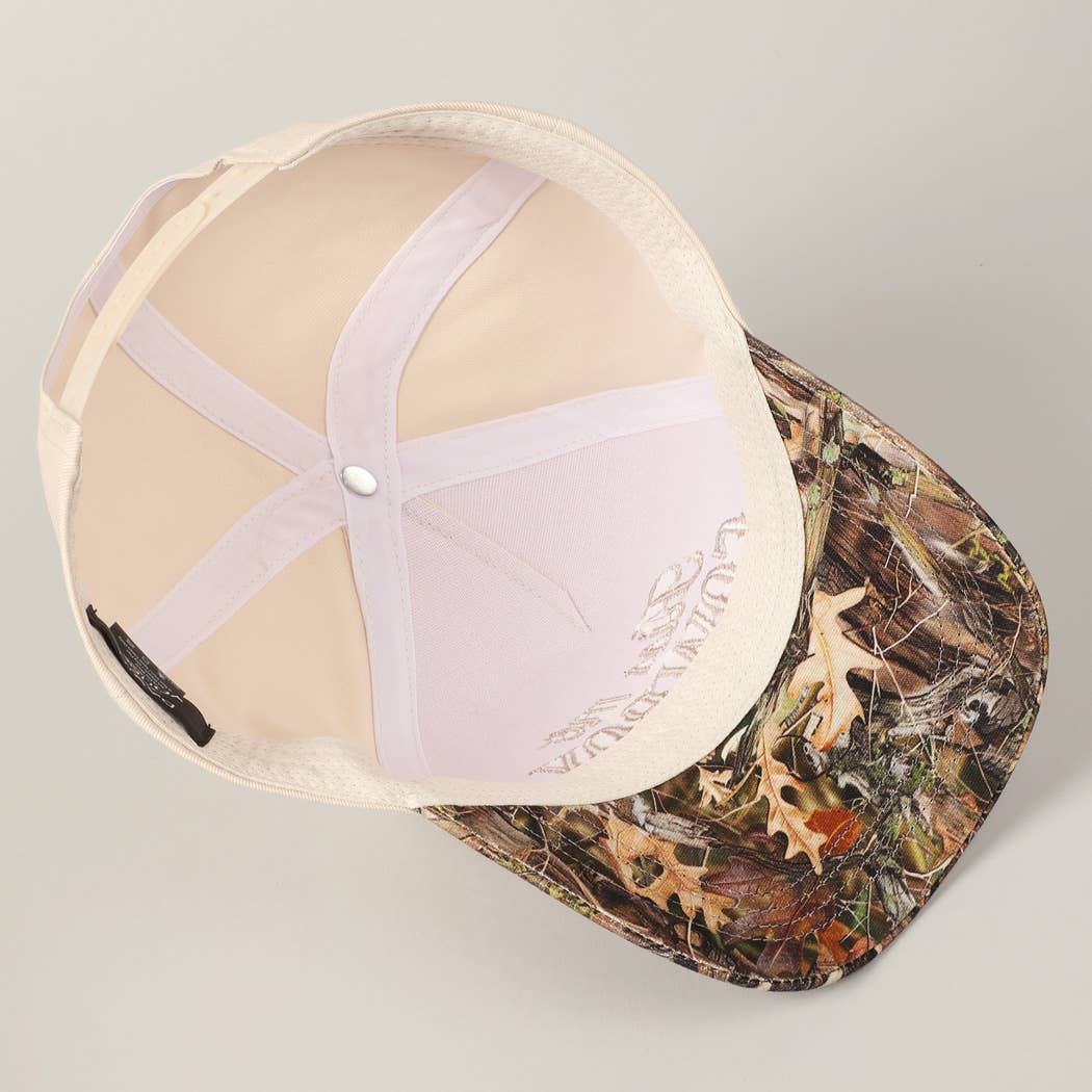 Kiss Me Cowboy Embroidery Two-Tone Cap