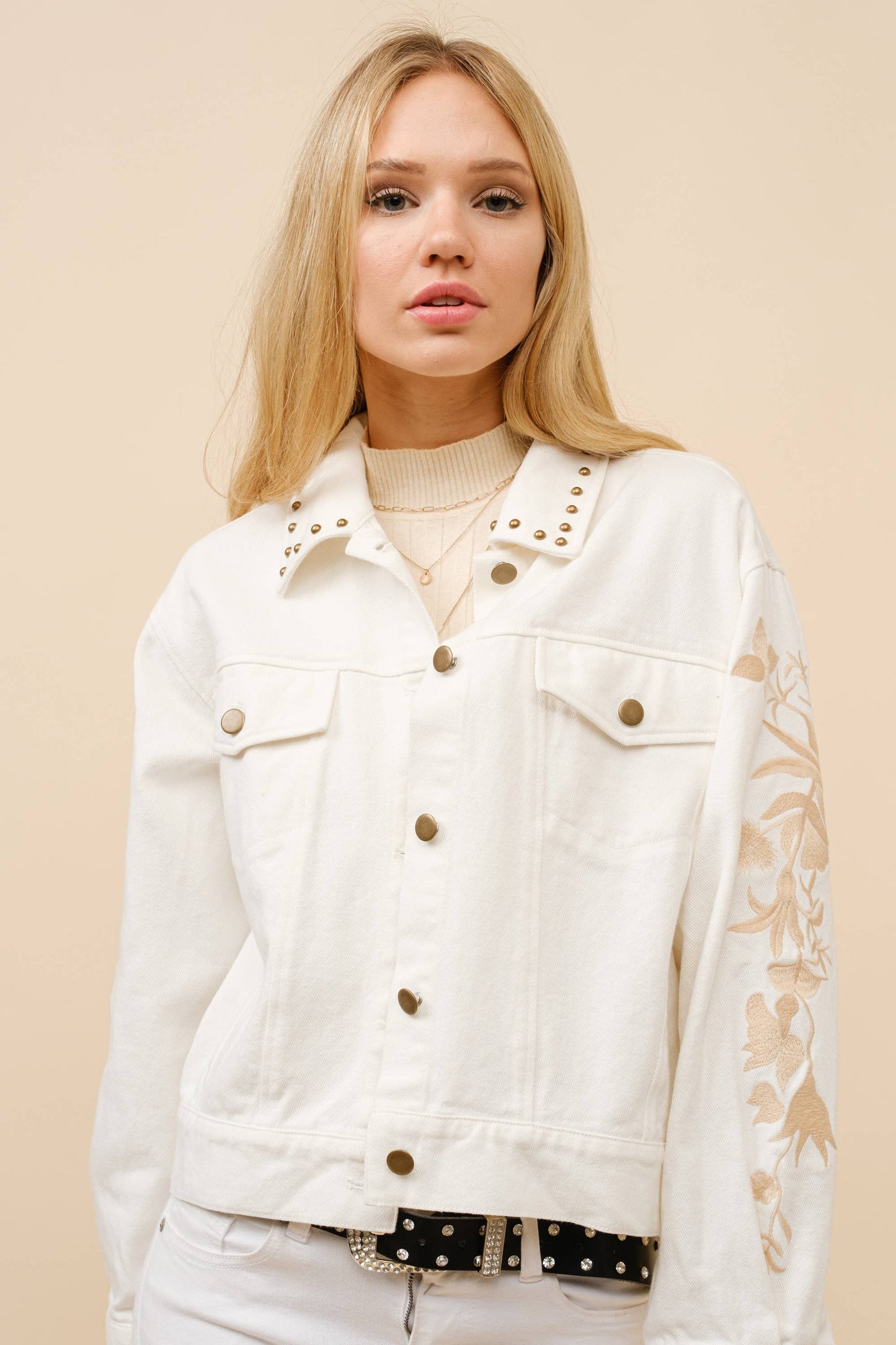 36284J - Yee Haw Howdy Western Denim Jacket