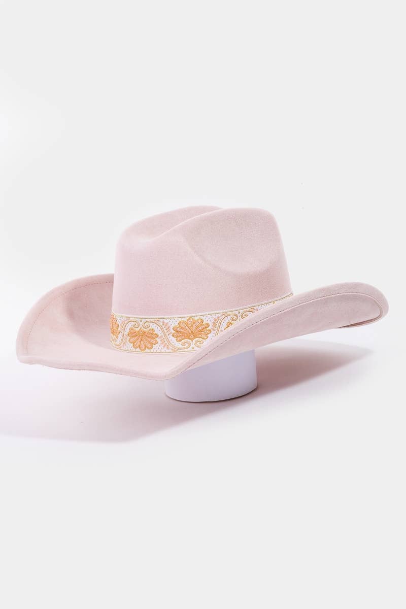 Western Intricate Border Pattern Band Cowboy Hat