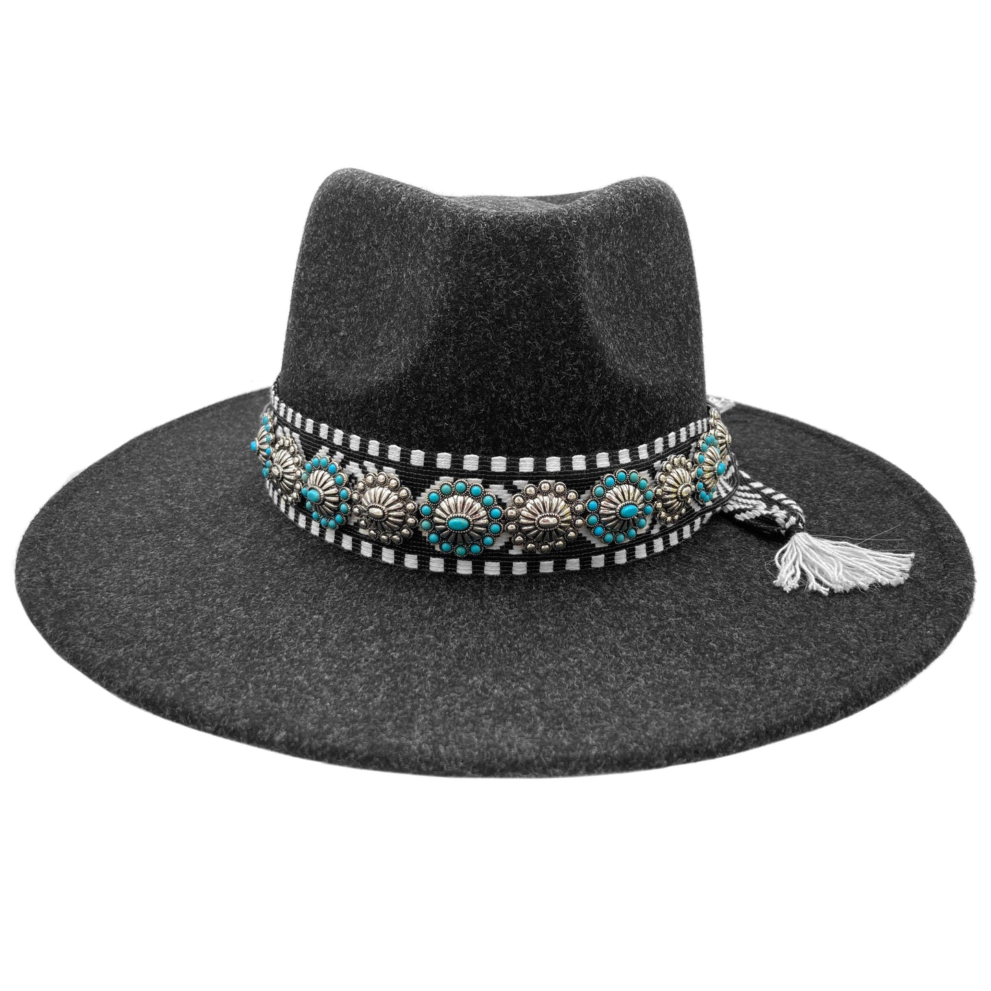 Western Turquoise Sun Concho Hat Band