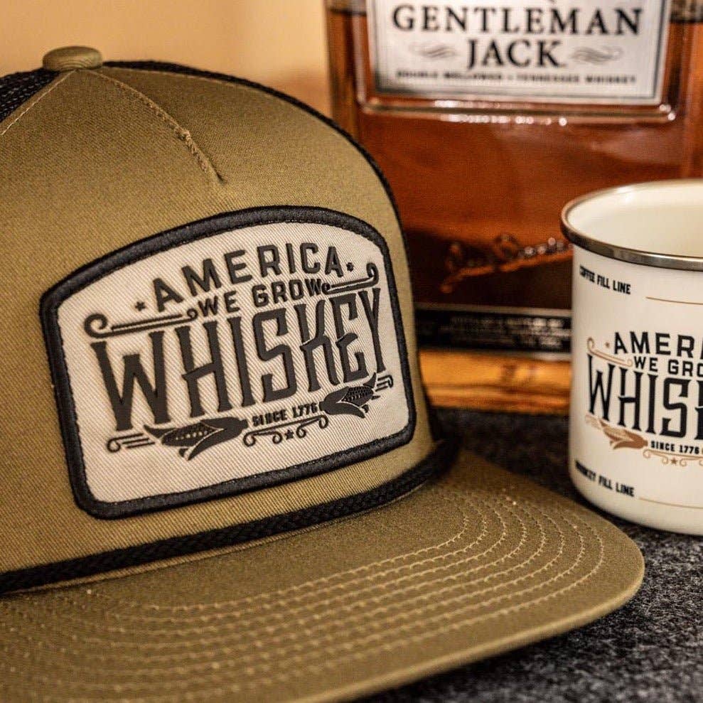 We Grow Whiskey Hat - Flat