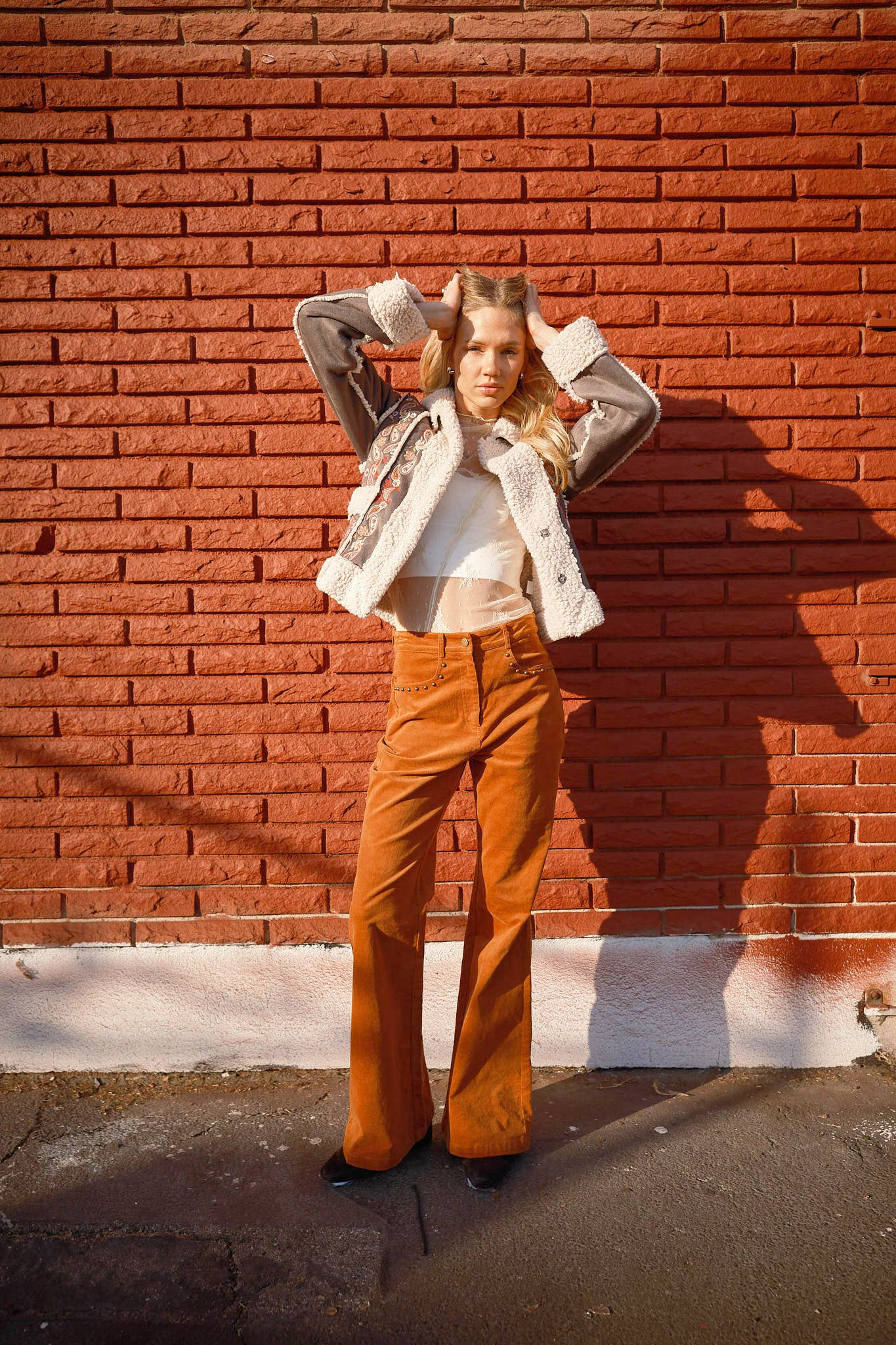 35129P - Studded Pocket Corduroy Pants