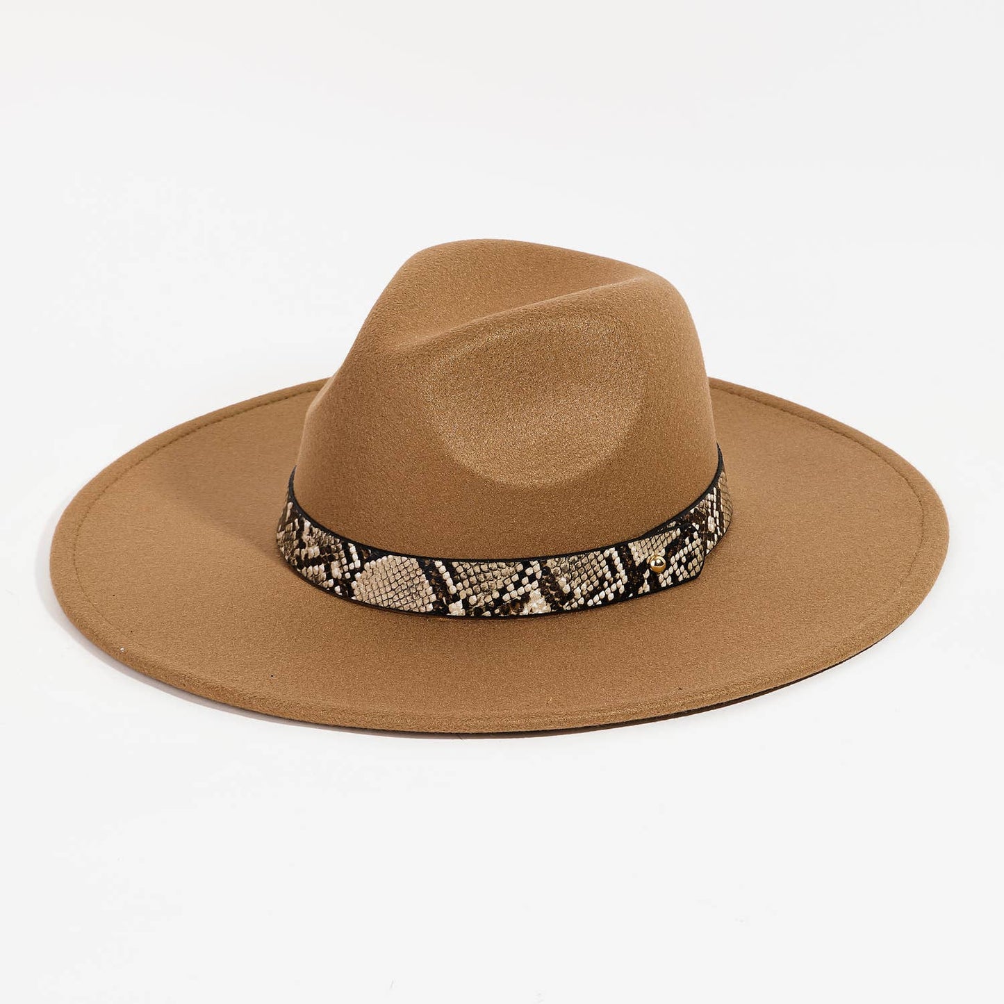 Animal Print Belt Fedora Hat