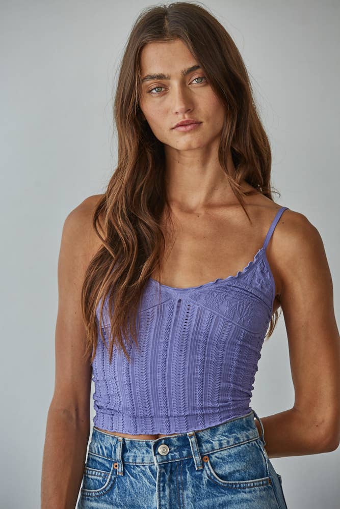 S1290N | Knit Seamless Nylon Spandex Jacquard Pattern Top