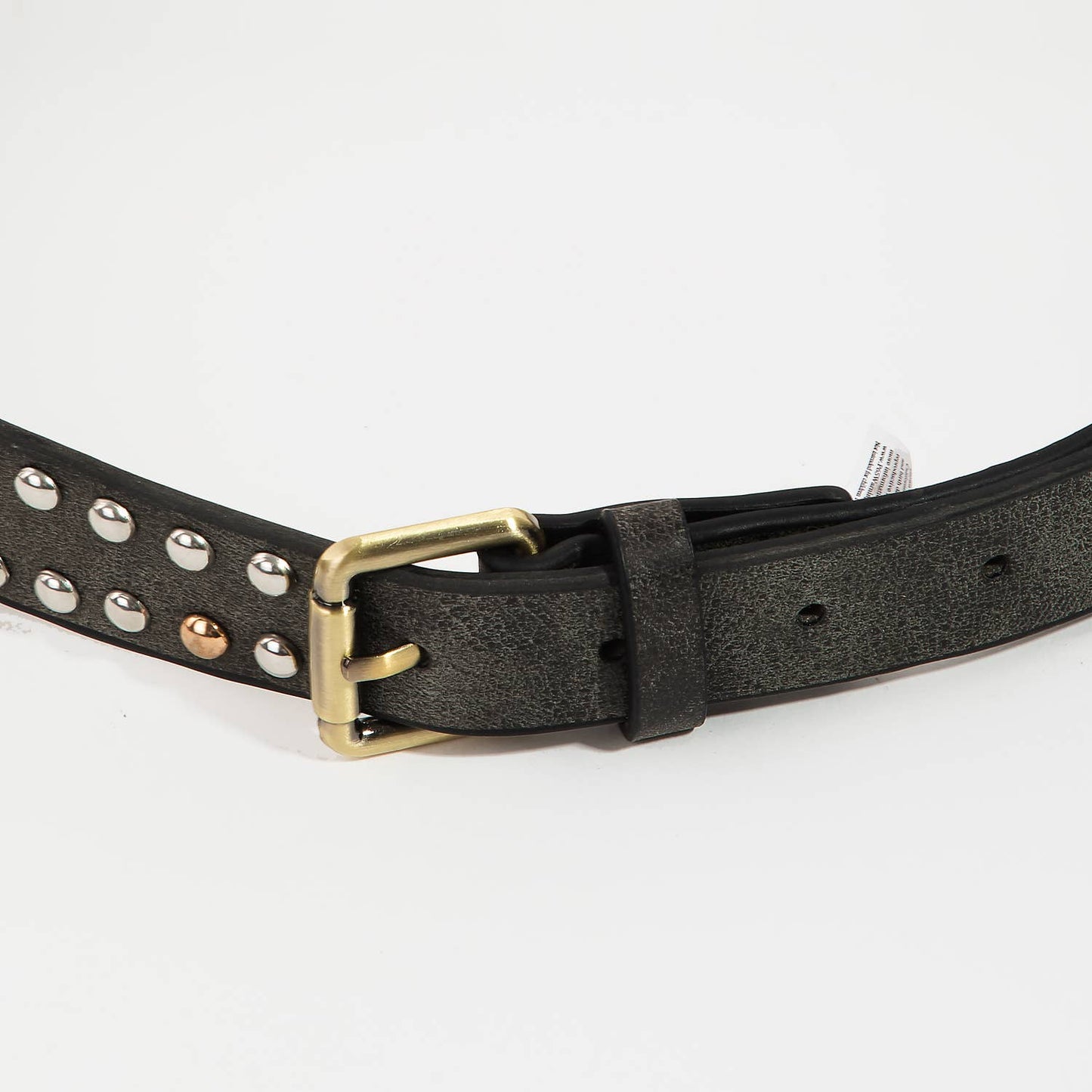 Double Studded Faux Leather Belt